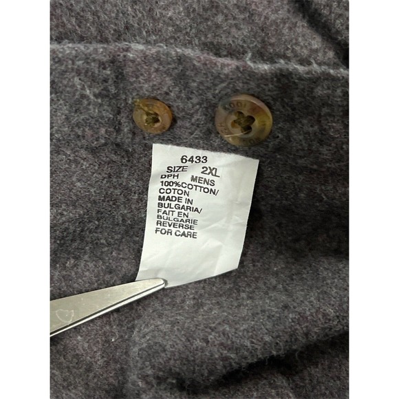 John Rich And Bros. Woolrich Men Gray Long Sleeve Button Up Shirt Size 2XL - Picture 3 of 7